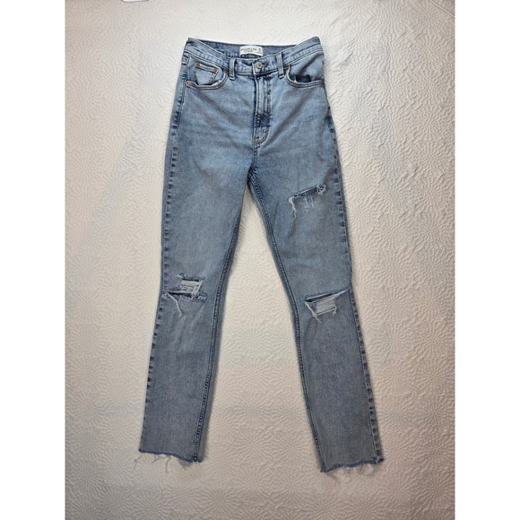 Abercrombie & Fitch Denim - Abercrombie & Fitch Jeans Women 26 Light Blue Good Slim Straight Ultra High Rise